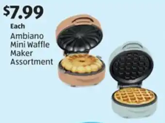Aldi Ambiano Mini Waffle Maker Assortment offer