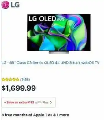 Best Buy LG-65" Class Series OLED 4K UHD Smart WebOS TV offer