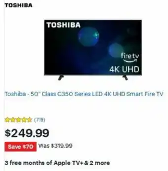 Best Buy Toshiba - 50" Class C350 Series LED 4K UHD Smart Fire TV offer