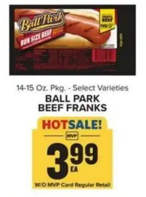 Food Lion BALL PARK BEEF FRANKS offer