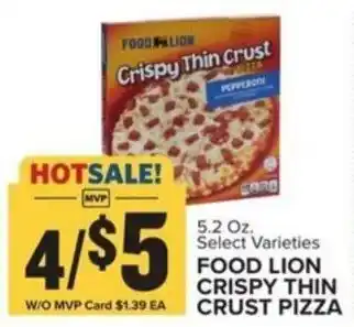 Food Lion FOOD LION CRISPY THIN CRUST PIZZA offer