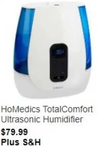 Costco HomMedics TotalComfort Ultrasonic Humidifier offer