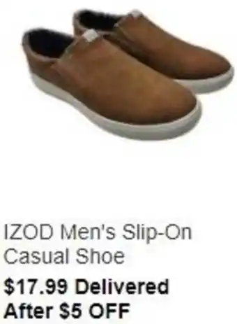 Costco Izod Men's Slip-On Casual Shoe offer