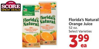 Albertsons Florida's Natural Orange Juice 52 oz offer