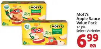 Albertsons Mott's Apple Sauce Value Pack offer