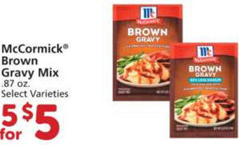Albertsons McCormick Brown Gravy Mix .87 oz offer