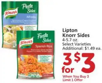 Albertsons Lipton Knorr Sides 4-5.7 oz offer