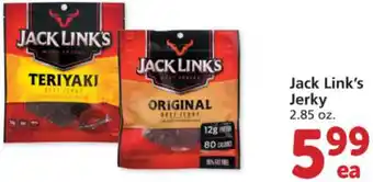 Albertsons Jack Link's Jerky 2.85 oz offer