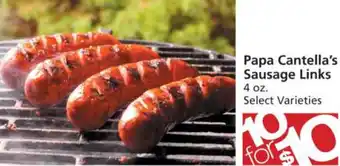 Albertsons Papa Cantella's Sausage Links 4 oz offer