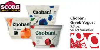 Albertsons Chobani Greek Yogurt 5.3 oz offer