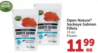 Albertsons Open Nature Sockeye Salmon Fillets 12 oz offer