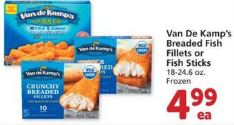 Albertsons Van De Kamp's Breaded Fish Fillets Or Fish Sticks offer