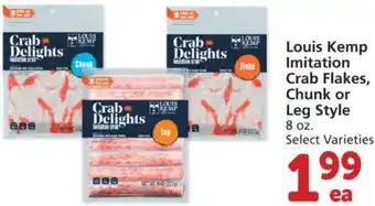 Albertsons Louis Kemp Imitation Crab Flakes, Chunk Or Leg Style 8 oz offer