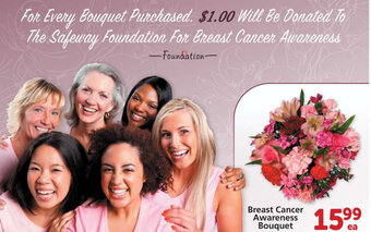 Albertsons Breast Cancer Awareness Bouquet offer