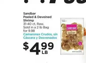 Food 4 Less Sandbar Peeled & Deveined Shrimp offer