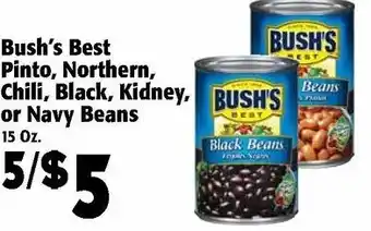 Bush's Best Pinto, Northern, Chili, Black, Kidney, Or Navy Beans 15 oz