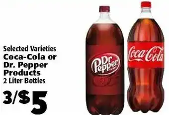 Coca-Cola Or Dr. Pepper Products 2 Liter