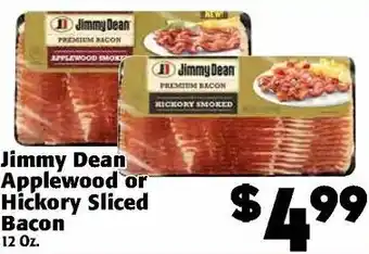Food Giant Jimmy Dean Applewood Or Hickory Sliced Bacon 12 oz offer