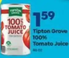 Save a Lot Tipton Grove 100% Tomato Juice offer