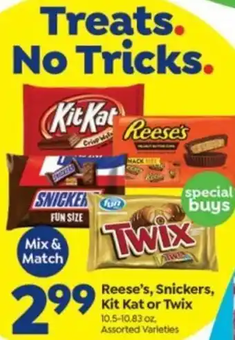 Save a Lot Reese's, Snickers, Kit Kat Or Twix offer