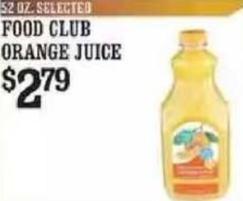 The Markets Food Club Orange Juice offer