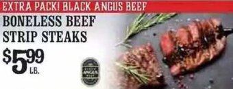 The Markets Boneless Beef Strip Steaks offer