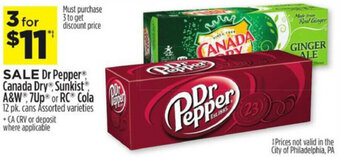 Dollar General Dr. Pepper Canada Dry, Sunkist A&W, 7Up Or RC Cola offer