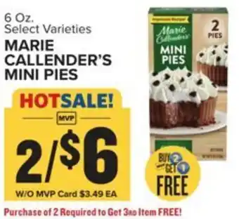 Food Lion MARIE CALLENDER'S MINI PIES offer