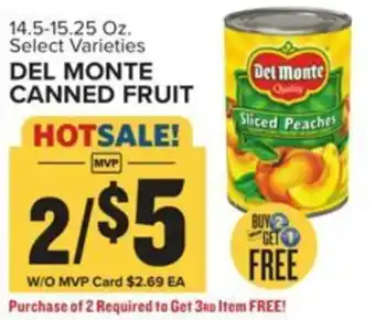 Food Lion DEL MONTE CANNED FRUIT offer