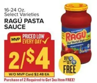 Food Lion RAGÚ PASTA SAUCE offer