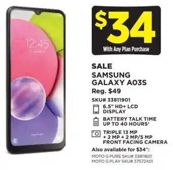 Dollar General SAMSUNG GALAXY A03S offer