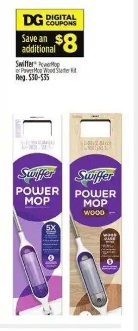 Dollar General Swiffer PowerMop or PowerMop Wood Starter Kit offer