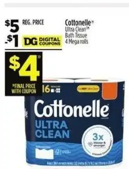Dollar General Cottonelle Ultra Clean Bath Tissue offer