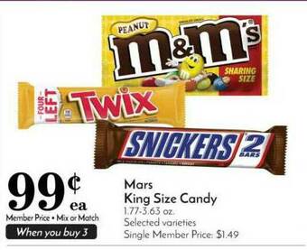 Pavilions Mars King Size Candy offer