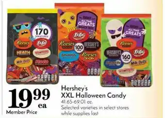 Pavilions Hershey's Xxl Halloween Candy offer