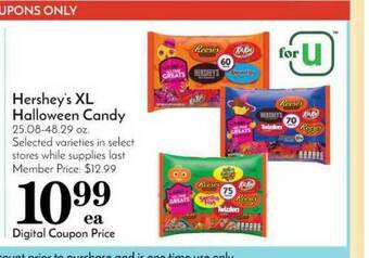 Pavilions Hershey's Xl Halloween Candy offer