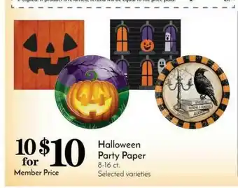 Pavilions Halloween Party Paper offer