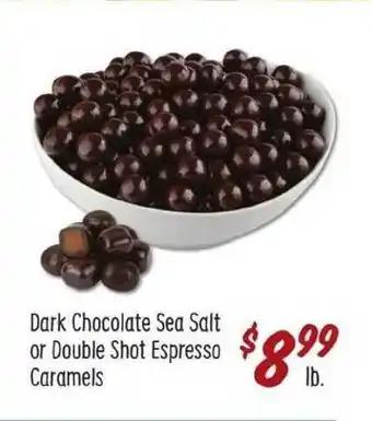 Sprouts Farmers Market Dark Chocolate Sea Salt Or Double Shot Espresso Caramels offer