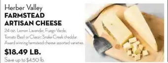 Bristol Farms Herber Valley Farmstead Artisan Cheese offer
