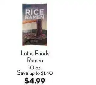 Bristol Farms Lotus Foods Ramen offer