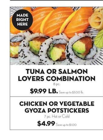Bristol Farms Tuna Or Salmon Lovers Combination offer