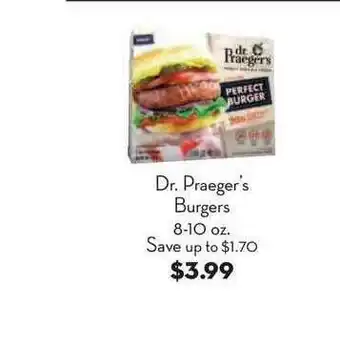 Bristol Farms Dr. Praeger's Burgers offer
