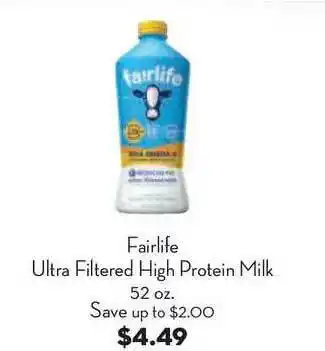 Bristol Farms Fairlife Ultra Filtered High Protein Milk offer