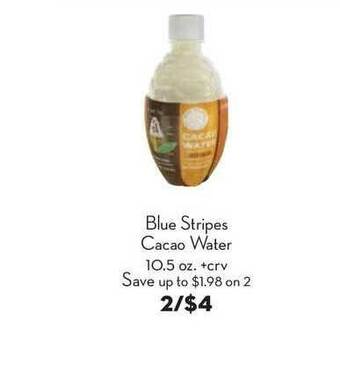 Bristol Farms Blue Stripes Cacao Water offer