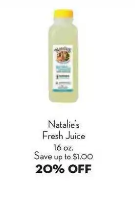 Bristol Farms Natalie's Fresh Juice offer