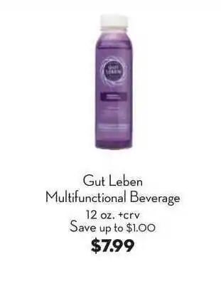 Bristol Farms Gut Leben Multifunctional Beverage offer