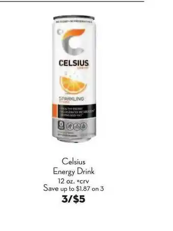 Bristol Farms Celsius Energy Drink offer