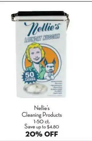 Bristol Farms Nellie's Cleaning Products offer