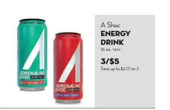Bristol Farms A Shoc Energy Drink offer
