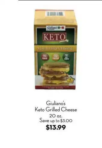 Bristol Farms Giuliano's Keto Grilled Cheese offer